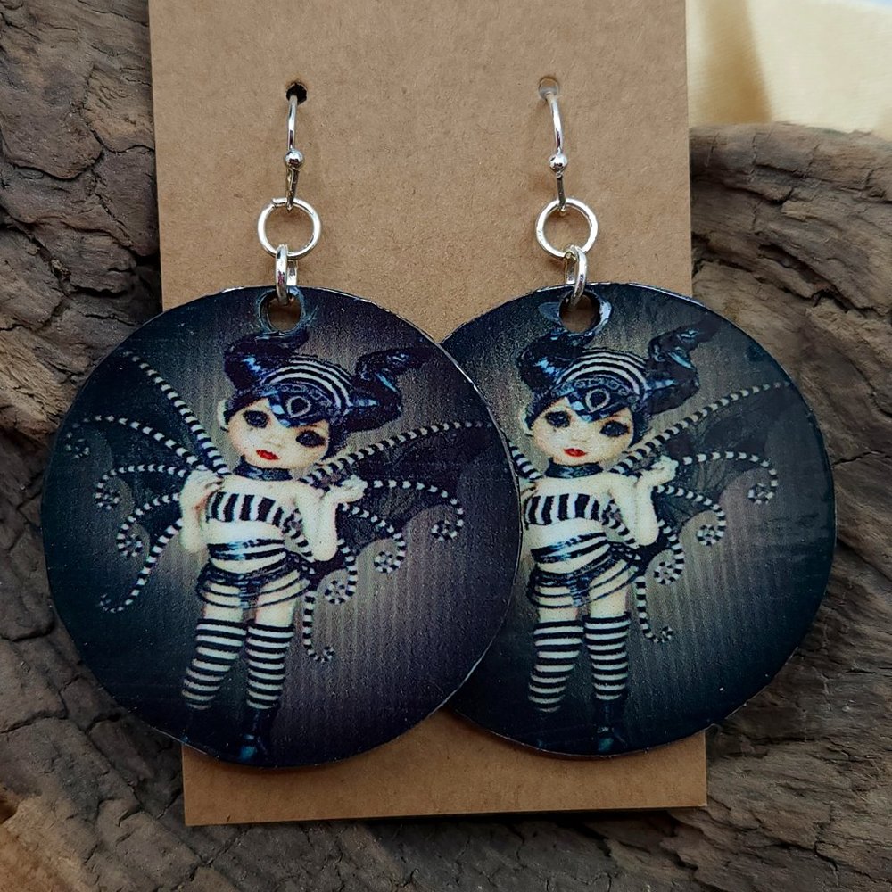 Baltic Birch sublimation wood earrings. New, Handmade.